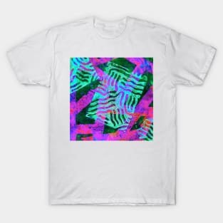 The Boxed In Abstract - Digitally Enahanced Neon Version 7 T-Shirt